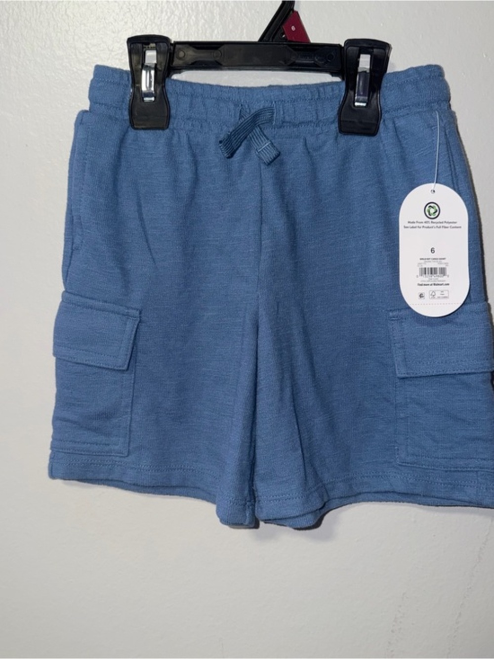 Kids' Blue Knit Cargo Shorts